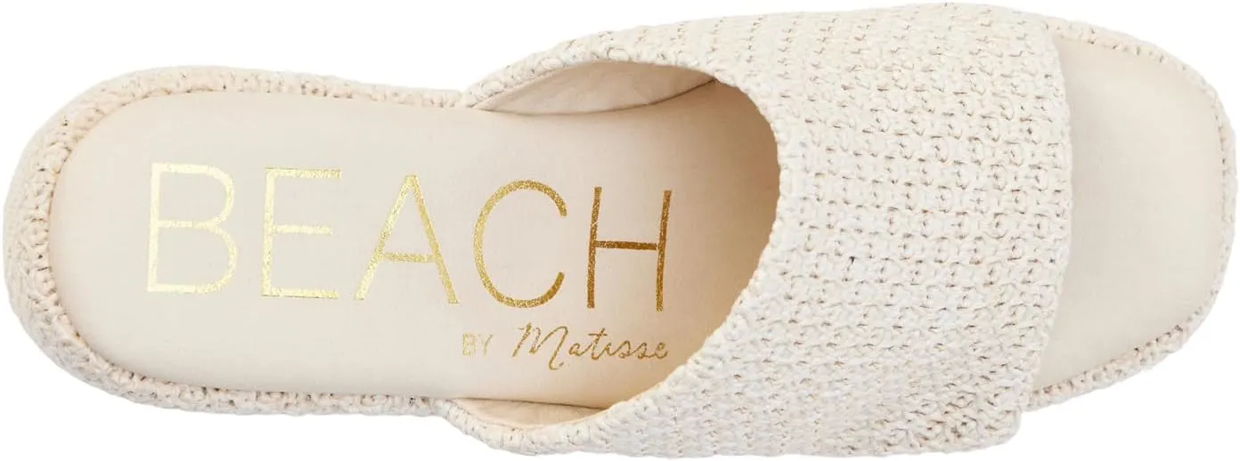 BEACH by Matisse Womens Como Block Platform Casual Sandals Casual High Heel 3" & Up - Beige