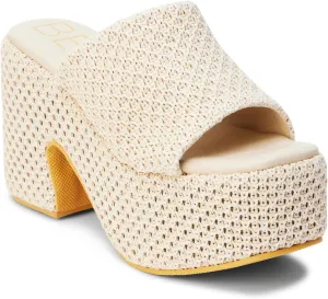 BEACH by Matisse Womens Como Block Platform Casual Sandals Casual High Heel 3" & Up - Beige