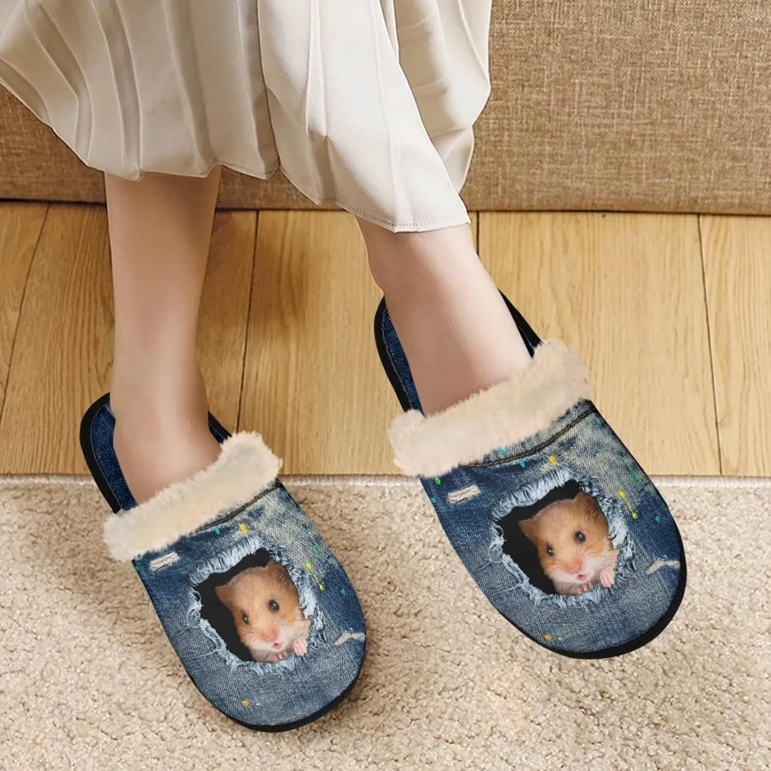 Belidome House Slippers for Women Men Winter Fall Indoor Shoes Footwear for Bedroom Office Non-slip Size XS-XL