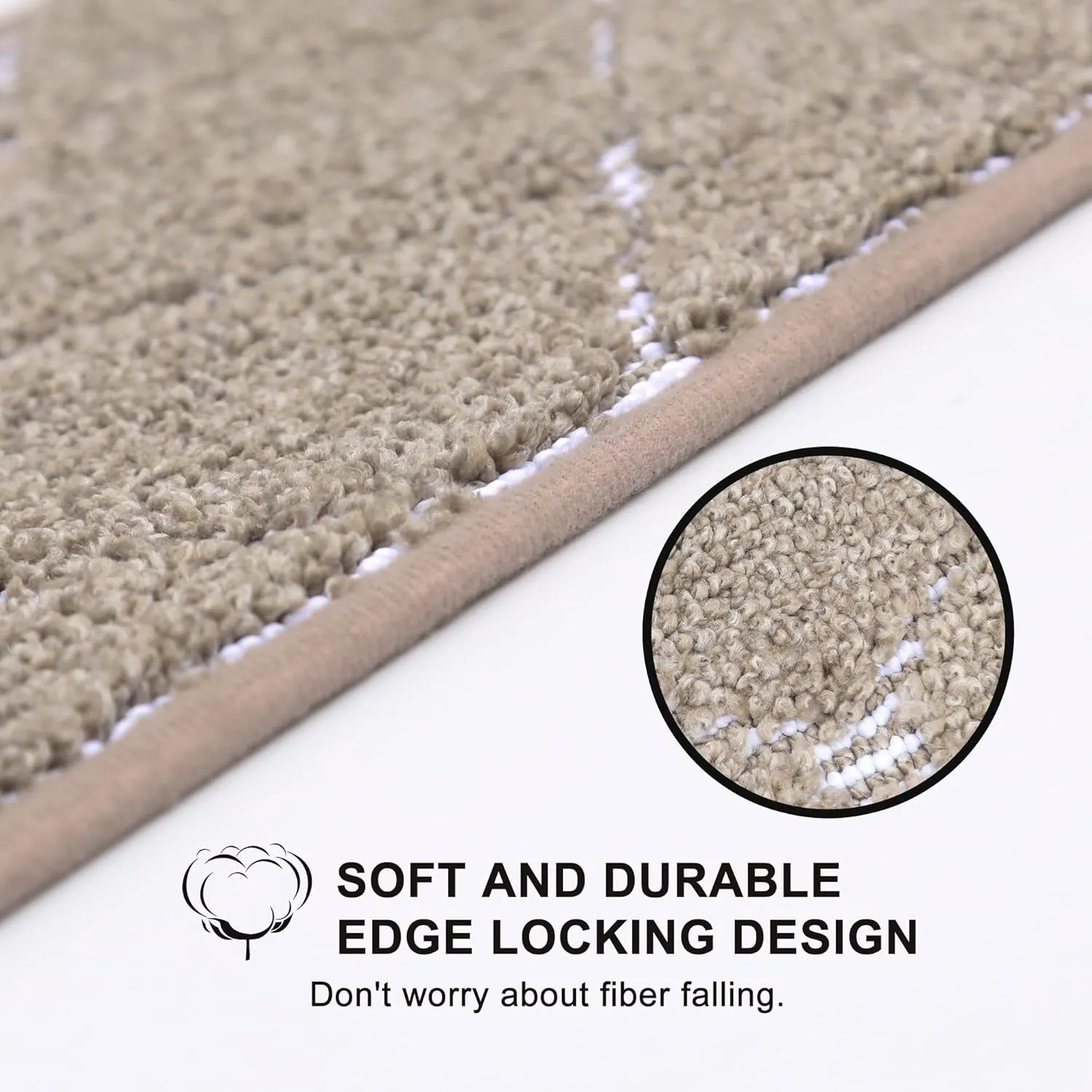 BEQHAUSE Stair Treads Non Slip Stair Runners for Wooden Steps Machine Washable Polyester Soft Stair Rugs 28inX9in Beige Stair Mats Safety Edging Stair Rugs for Dogs,Elders and Kids 4pcs