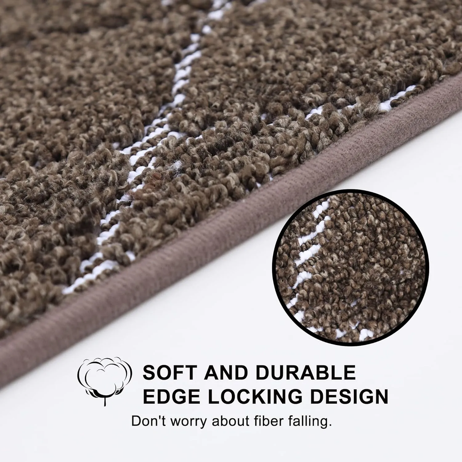 BEQHAUSE Stair Treads Non Slip Stair Runners for Wooden Steps Machine Washable Stair Rugs Soft Polyester Stair Runner Mats for Dogs Kids Brown Carpet Stair Treads,4PCS
