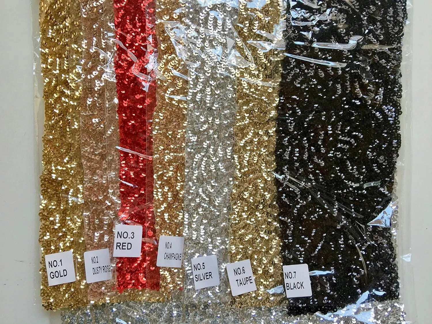 Bianca Gold Allover Sequins on Mesh Fabric by The Yard - 10104