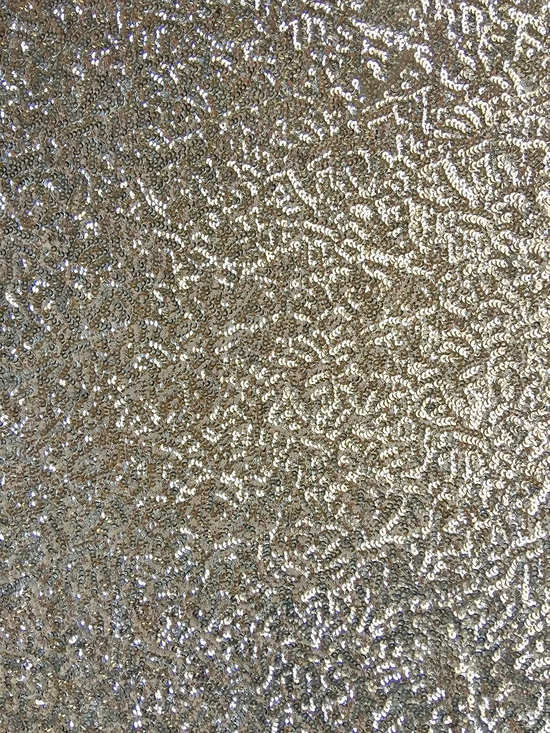 Bianca Silver Allover Sequins on Mesh Fabric by The Yard - 10104