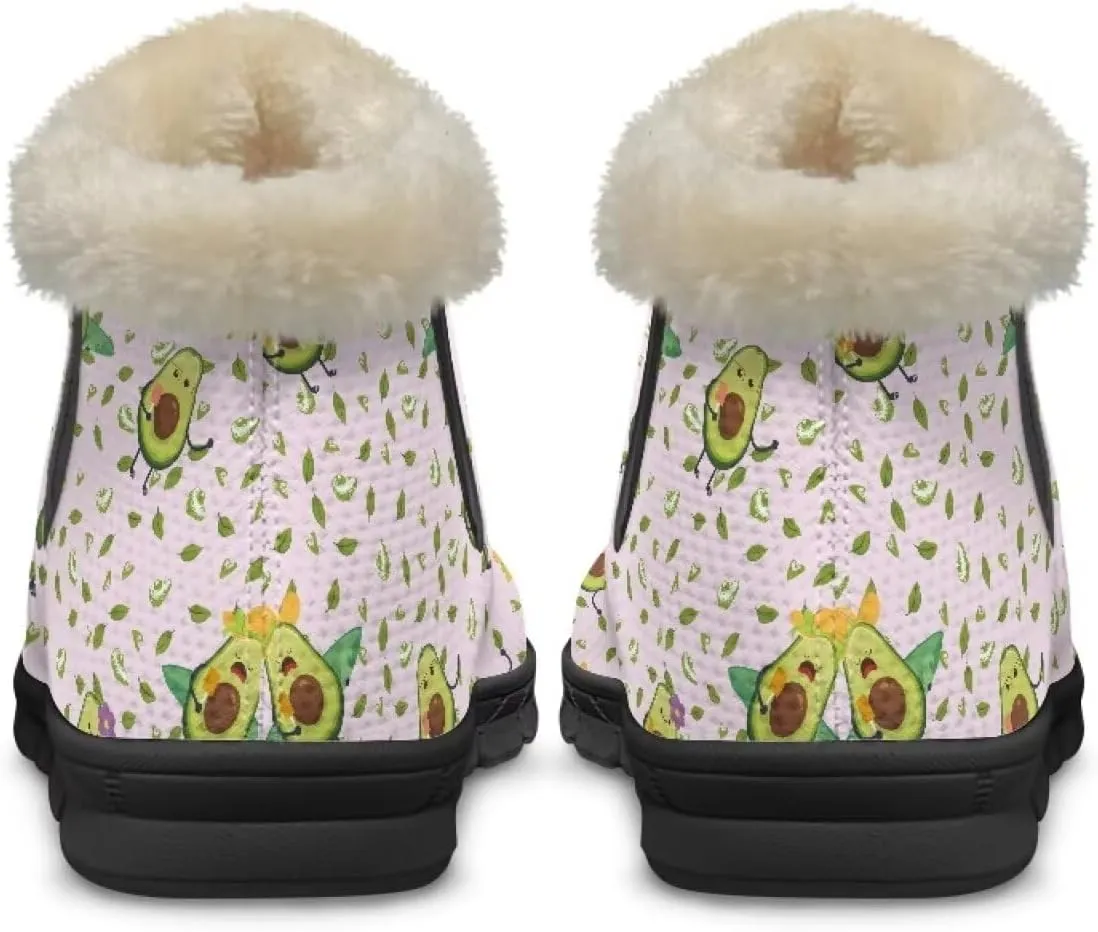 Binienty Winter Snow Boots for Women Comfy Ankle Booties Fur Flannel Lined Warm Walking Boots