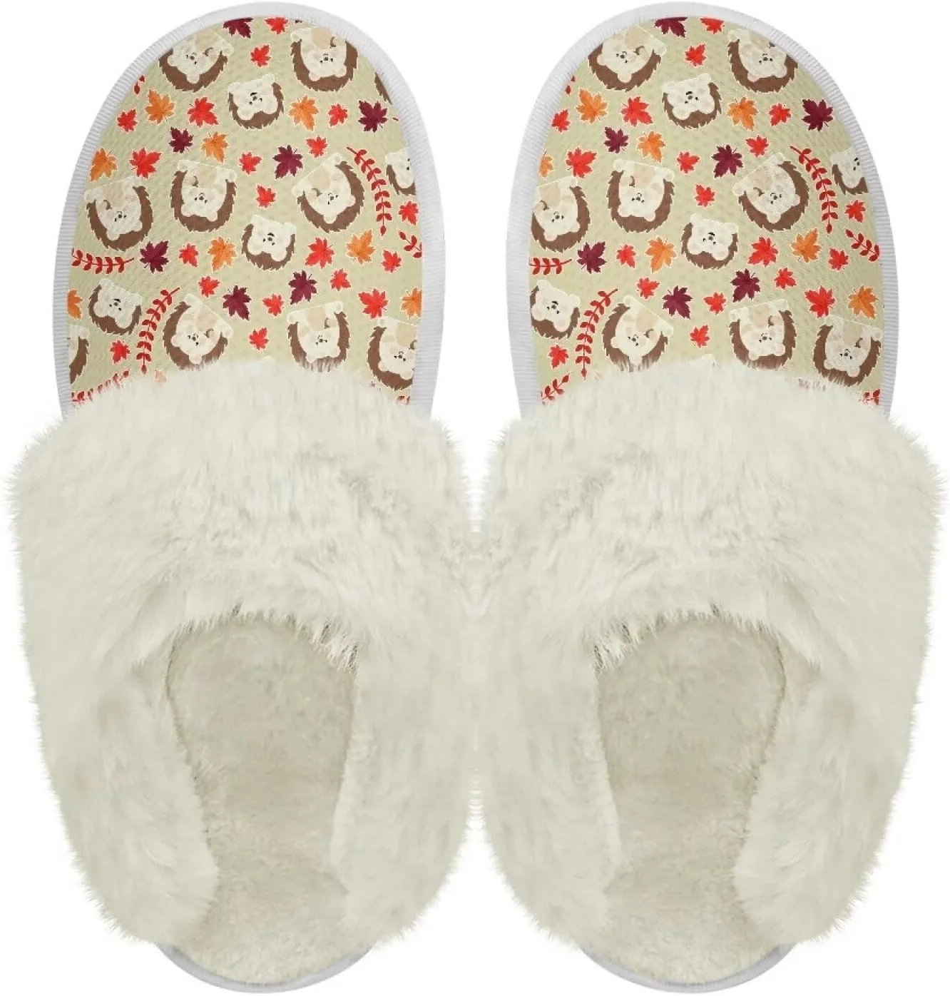 Binienty Women Fuzzy Slippers Slip On Slippers for Men Ladies Casual Winter Shoes Indoor