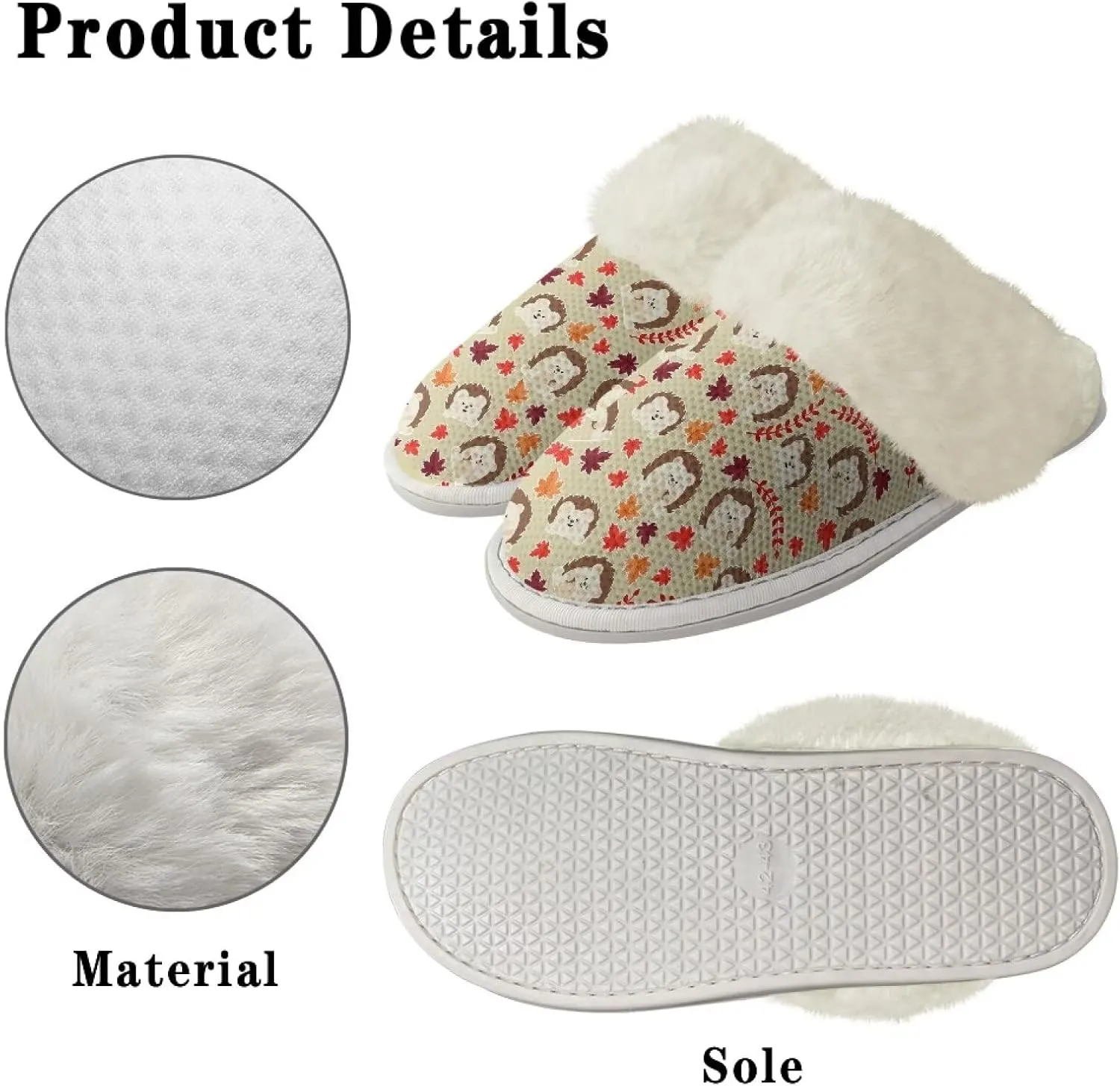 Binienty Women Fuzzy Slippers Slip On Slippers for Men Ladies Casual Winter Shoes Indoor