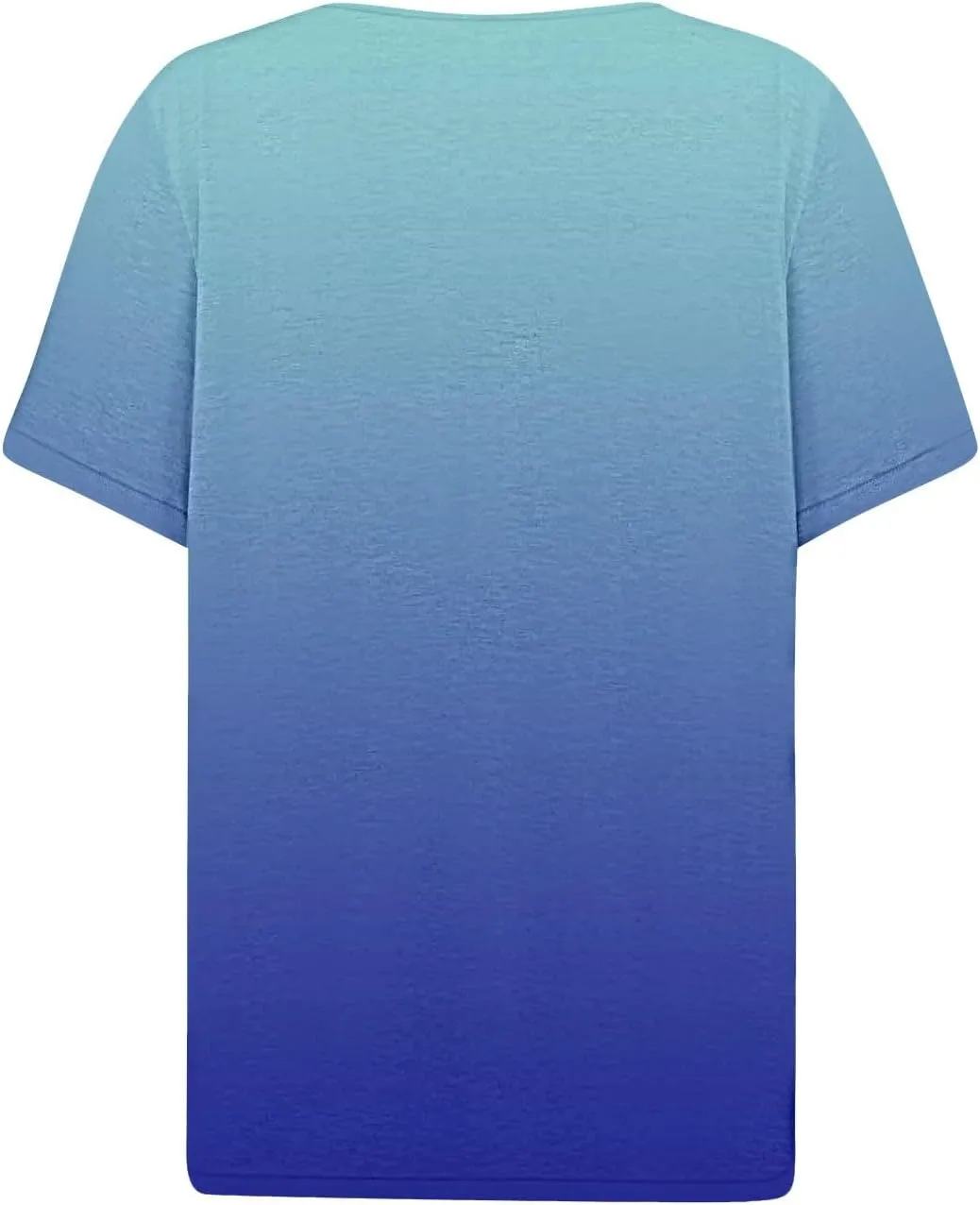 Blouses for Women Dressy Casual 2025 Trendy Gradient Short Sleeve Henley Shirts Button Down v Neck Summer Tunic Tops