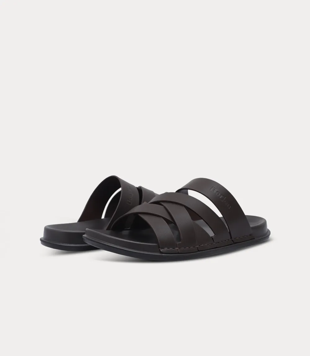 BM6883-BROWN-Men Slipper