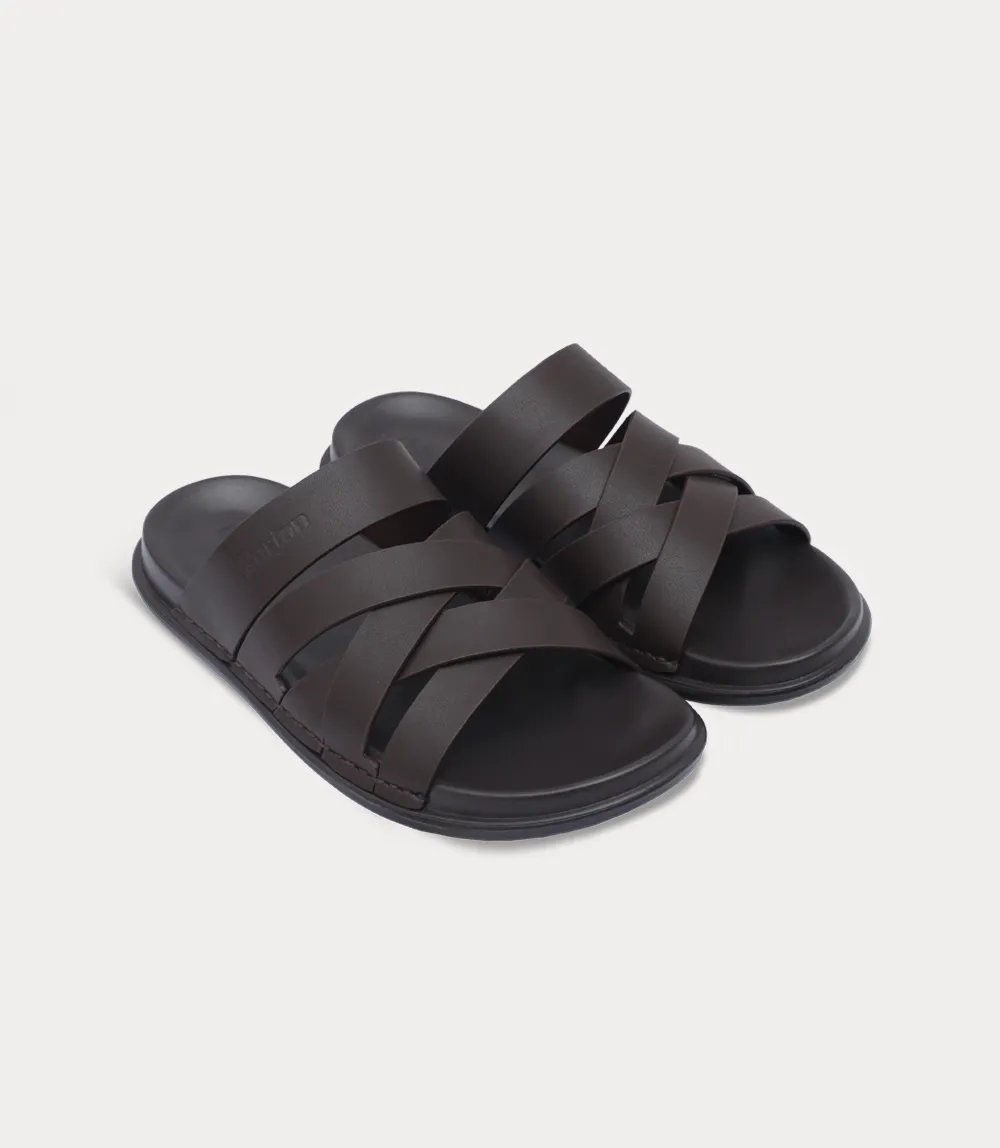 BM6883-BROWN-Men Slipper