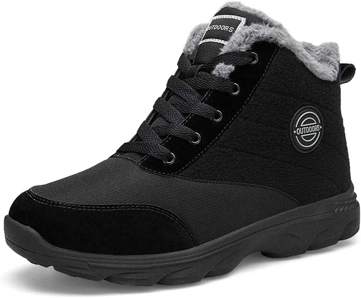 BomKinta Women's Snow Boots Keep Warm Anti-Slip Soft Sole Warm Fur Lined Winter Ankle Booties