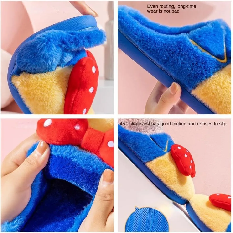 Bowkot Fuzzy Slippers Cozy Fluffy House Shoe Christmas Fruit Slipper for Indoor Outdoor Super Soft Fur Cozy Plush Faux Fur Scuff Slippers