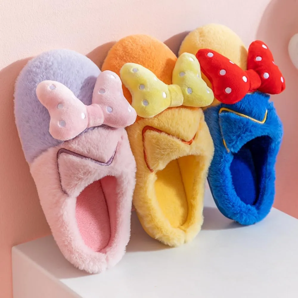 Bowkot Fuzzy Slippers Cozy Fluffy House Shoe Christmas Fruit Slipper for Indoor Outdoor Super Soft Fur Cozy Plush Faux Fur Scuff Slippers