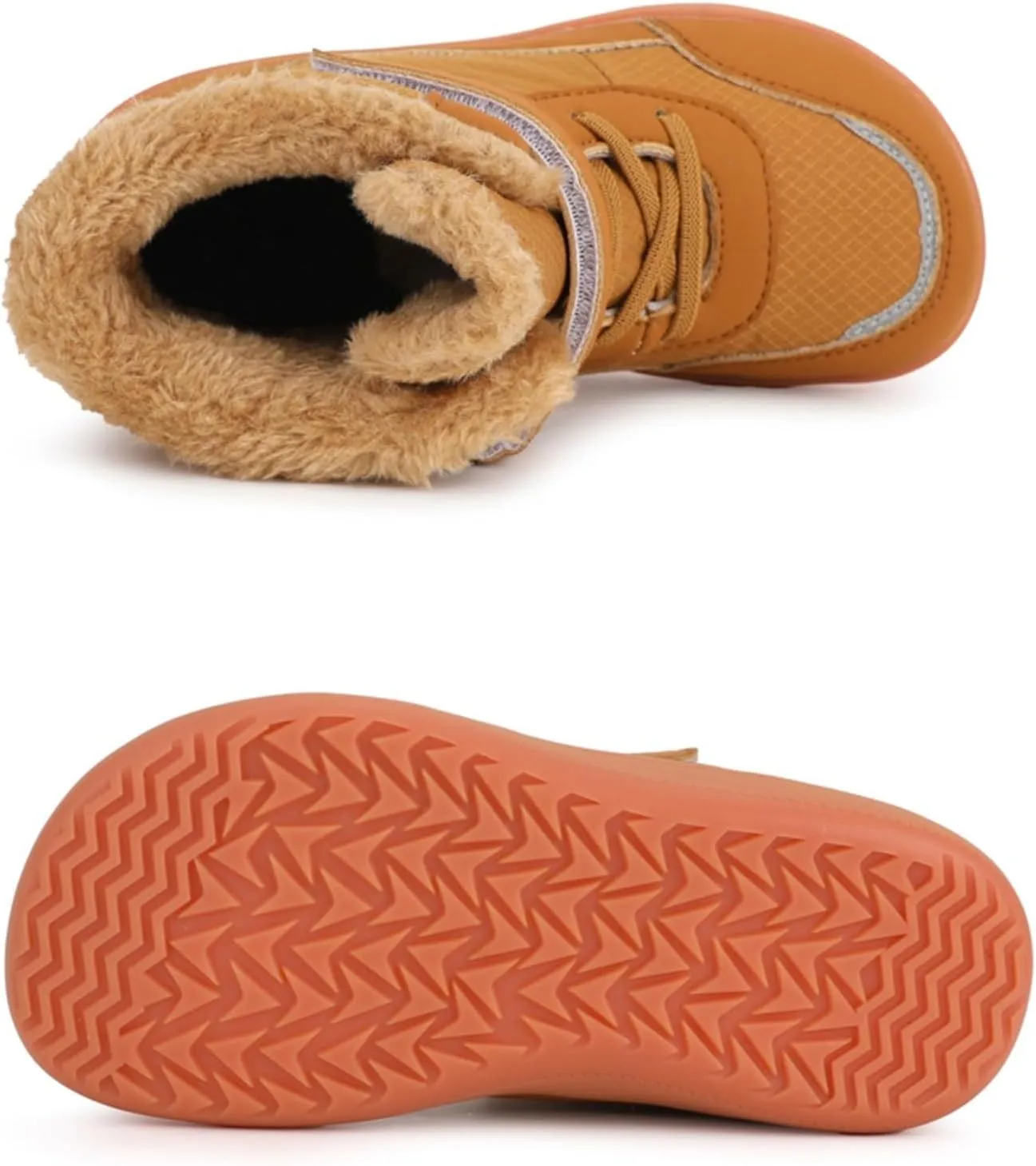 Boys Girls Barefoot Winter Boots With Wide Toe Box Slip Drop Sole Ankle Winter Snow Boots For Boys Size 5 Shoes