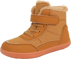 Boys Girls Barefoot Winter Boots With Wide Toe Box Slip Drop Sole Ankle Winter Snow Boots For Boys Size 5 Shoes