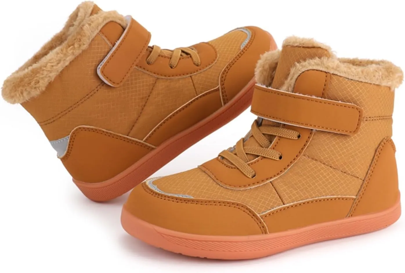 Boys Girls Barefoot Winter Boots With Wide Toe Box Slip Drop Sole Ankle Winter Snow Boots For Boys Size 5 Shoes