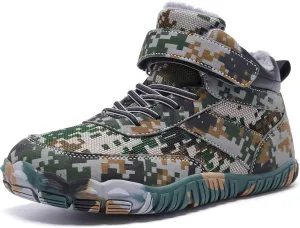 Boys Winter Boots Camouflage Snow Warm Faux Fur Lined Water-Resistant Shoes (Little Kid/Big Kid)