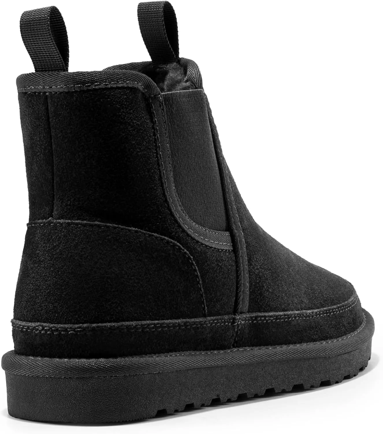 Bruno Marc Men's Winter Snow Boots FuzzyGo Rugged Suede Leather Cold Weather Warm Chelsea Outdoor Boots