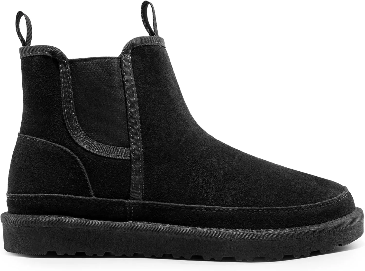 Bruno Marc Men's Winter Snow Boots FuzzyGo Rugged Suede Leather Cold Weather Warm Chelsea Outdoor Boots