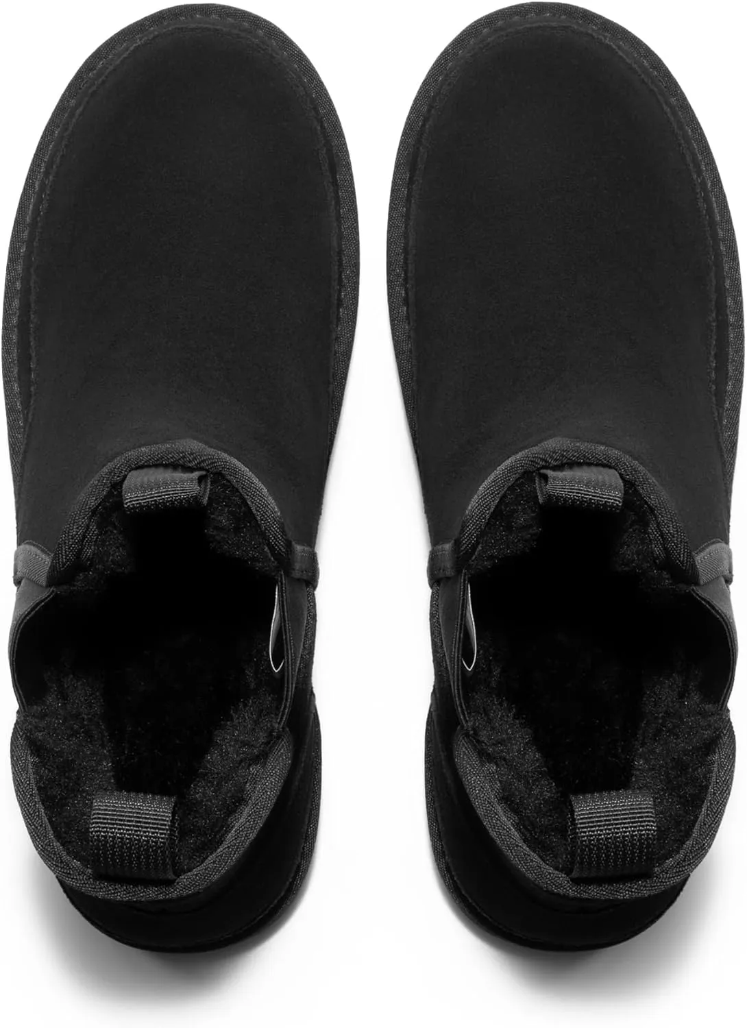 Bruno Marc Men's Winter Snow Boots FuzzyGo Rugged Suede Leather Cold Weather Warm Chelsea Outdoor Boots
