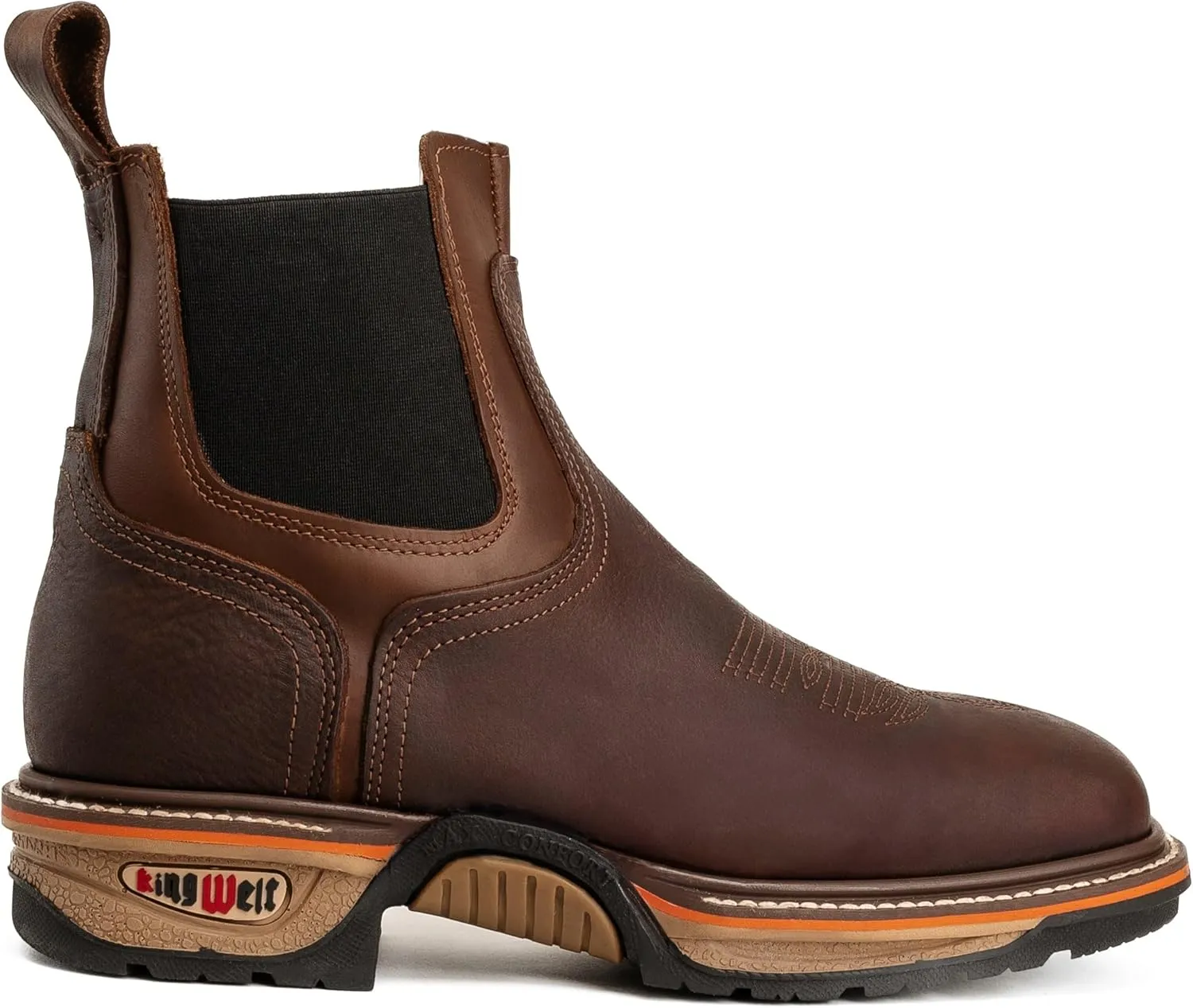 Buffalo Razor 3060 Chelsea Lightweight Work Boot, Slip-On, Soft Toe, Heavy Duty Construction, Square Toe Boots