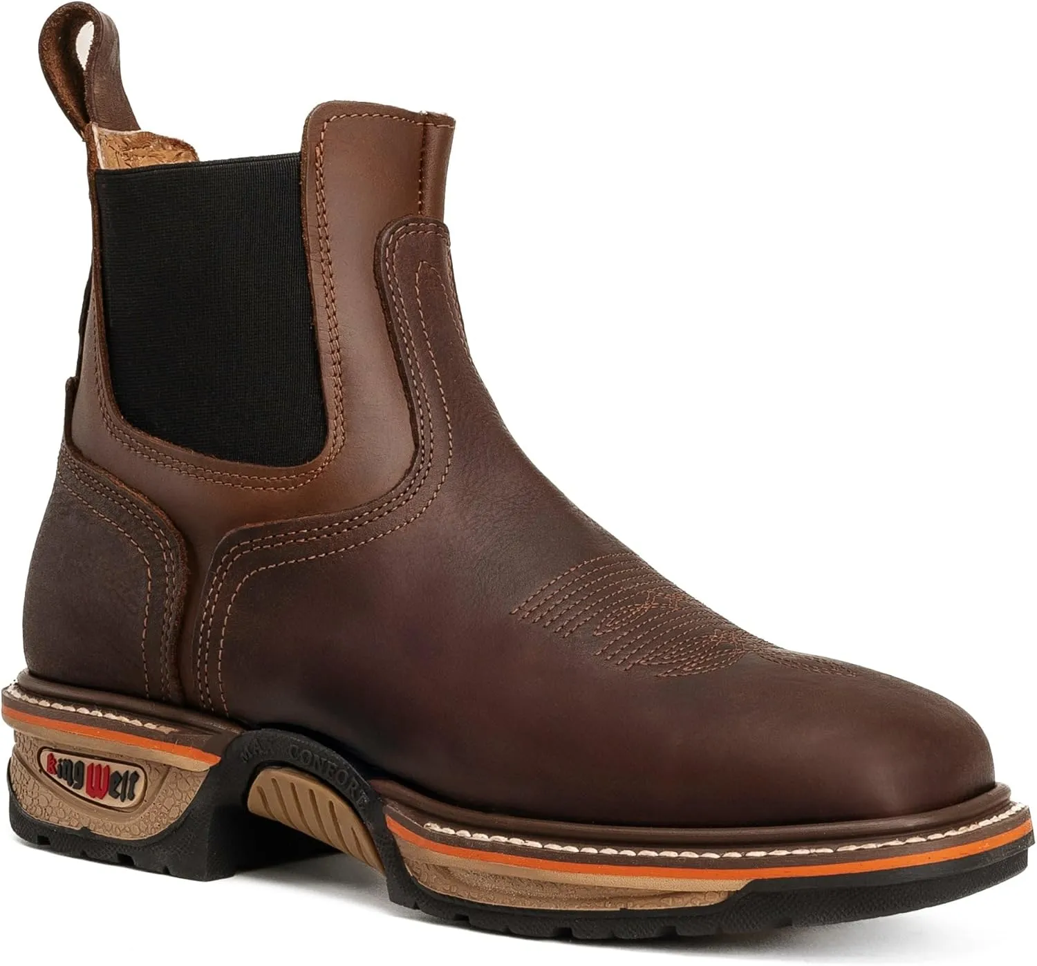 Buffalo Razor 3060 Chelsea Lightweight Work Boot, Slip-On, Soft Toe, Heavy Duty Construction, Square Toe Boots