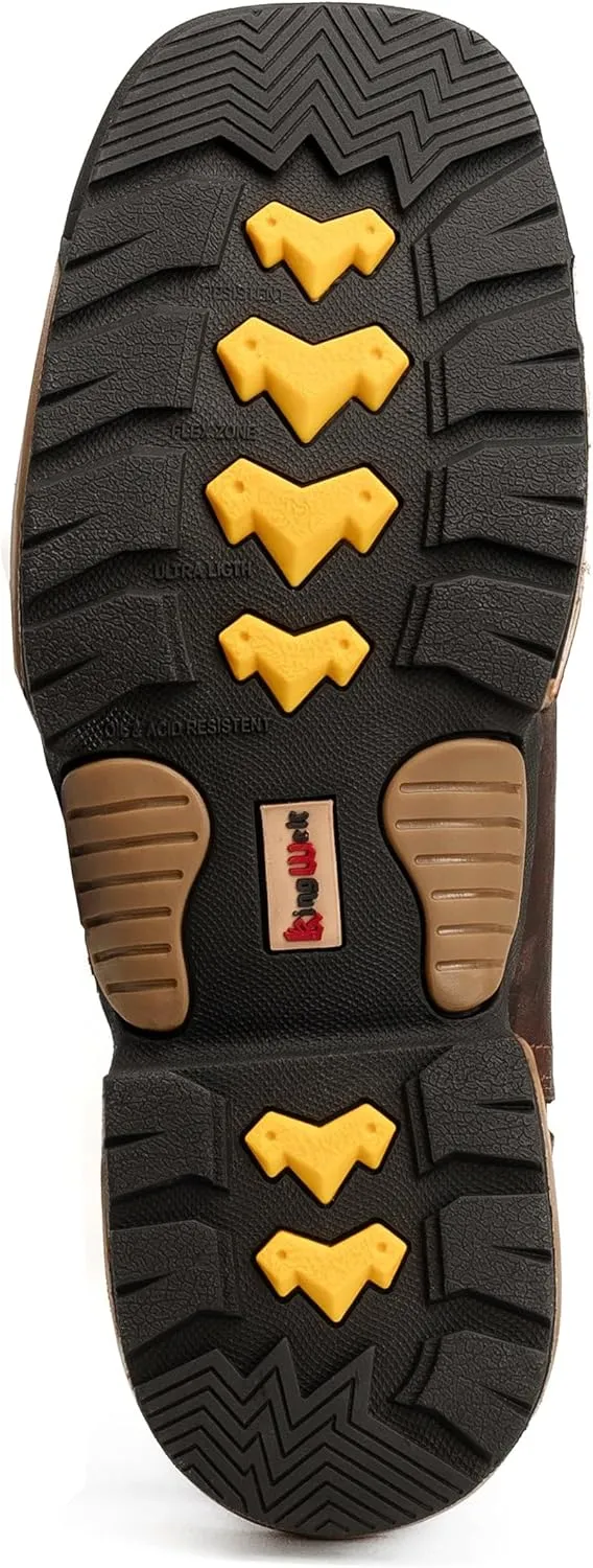 Buffalo Razor 3060 Chelsea Lightweight Work Boot, Slip-On, Soft Toe, Heavy Duty Construction, Square Toe Boots