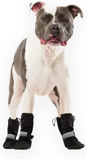 Canada Pooch Dog Winter Boots - Paw Protection, Anti-Slip Dog Shoes with Reflective Strap, Easy On for Small Medium Large Dog Booties - Black, Size 2
