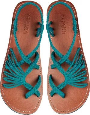Capana Woven Women's Flat Sandals - Strappy Braided Sandals, Beach Sandals for Women Dressy Summer, Rope Bohemian Sandals, Spring Casual Womens Shoes, Comfy Boho Flats for Teen Girls – Banyan