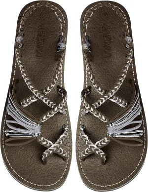 Capana Woven Women's Flat Sandals - Strappy Braided Sandals, Beach Sandals for Women Dressy Summer, Rope Bohemian Sandals, Spring Casual Womens Shoes, Comfy Boho Flats for Teen Girls – Banyan