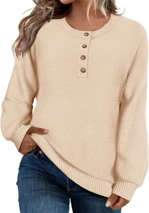CARCOS Plus Size Sweaters for Women Long Sleeve Knitted Pullover Sweaters Crewneck Jumper Tops Lightweight Casual XL-5XL