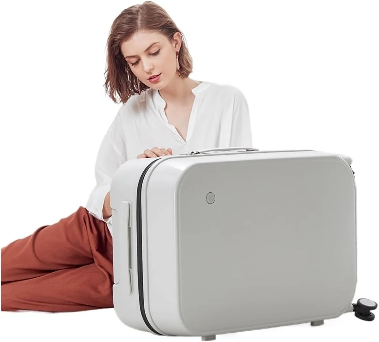 Carry On Luggage Patent Travel Luggage Women Men Suitcase On Wheels Spinner Trolley Case Bag 18" Carry On 20" 24" Check in PC Luggage(H,26Inches 650mm)