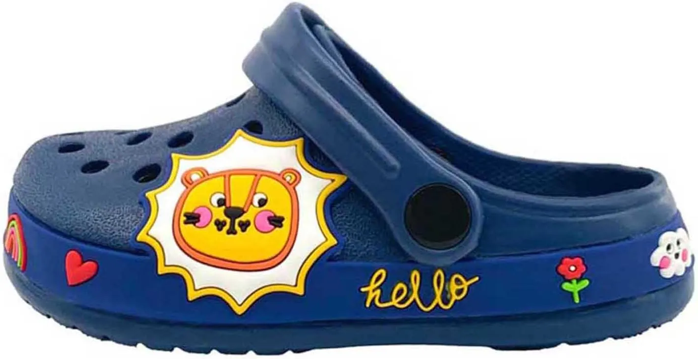 Cartoon Garden Clogs for Home: Cute Shoes for Boys Toddler - Non-Slip Kids Slippers for Beach Outdoor Pool