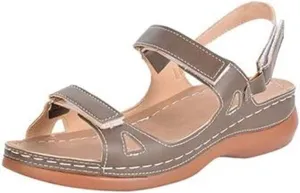 Casual Women's Platform Sandals with Adjustable Buckle Straps Stylish Open Toe Flats for Summer Resort Wear