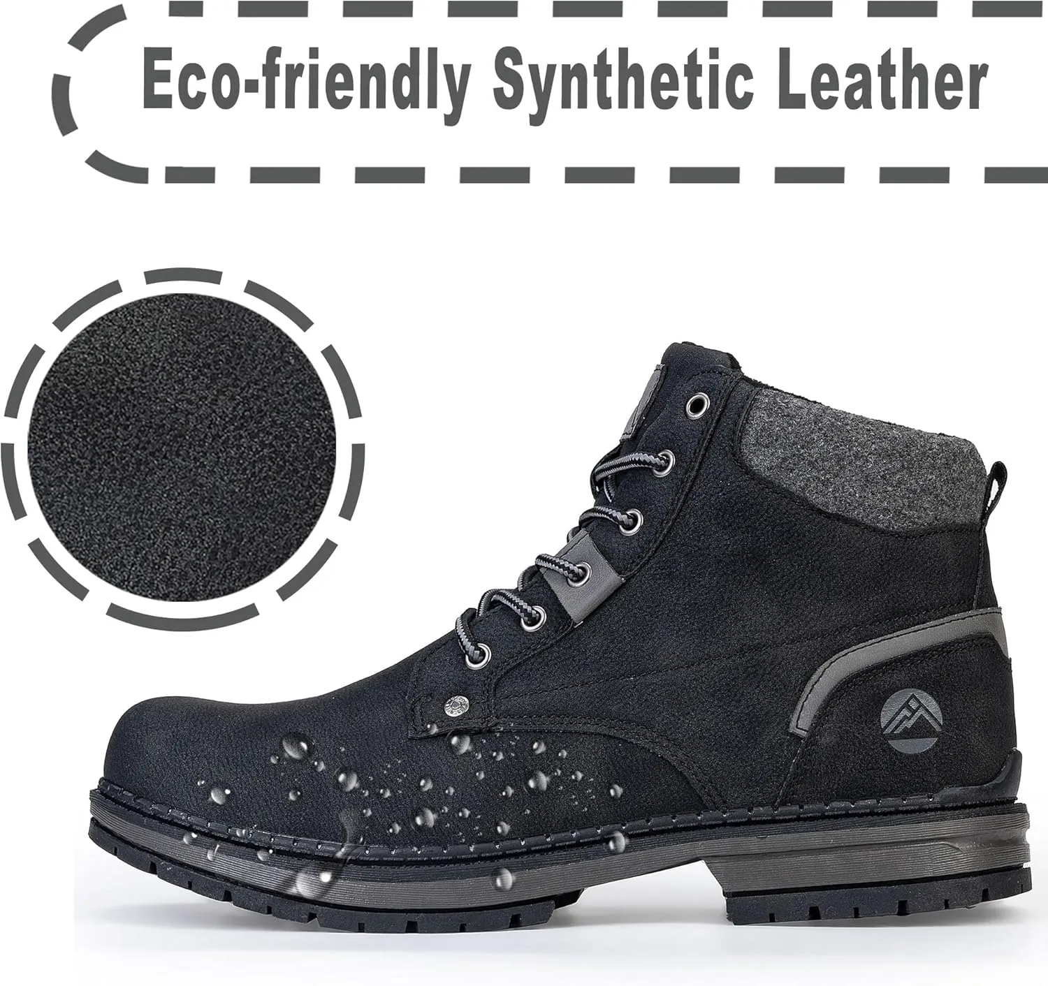 CC-Los Men's Hiking Boots Waterproof Casual Chukka Boots for Men Size 7.5-14
