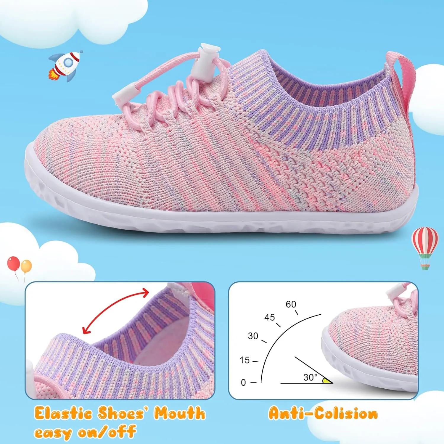 Centipede Demon Toddler Shoes for Boys Girls Baby Kids Slip on Walking Shoe Breathable Sock Shoes Lightweight Soft Sneakers