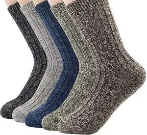Century Star Women's Knit Pattern Sports Socks - Crew Cut, Warm & Soft Cashmere Blend for Winter