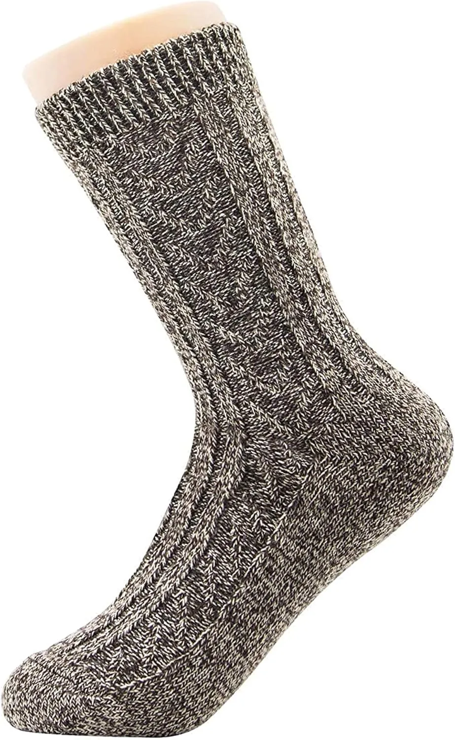 Century Star Women's Knit Pattern Sports Socks - Crew Cut, Warm & Soft Cashmere Blend for Winter