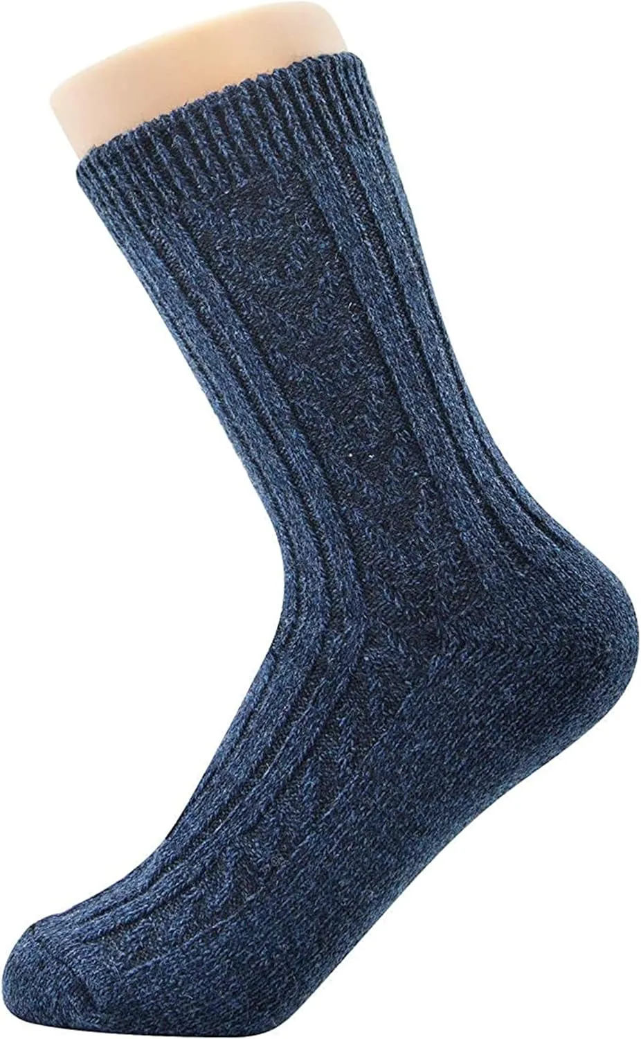 Century Star Women's Knit Pattern Sports Socks - Crew Cut, Warm & Soft Cashmere Blend for Winter