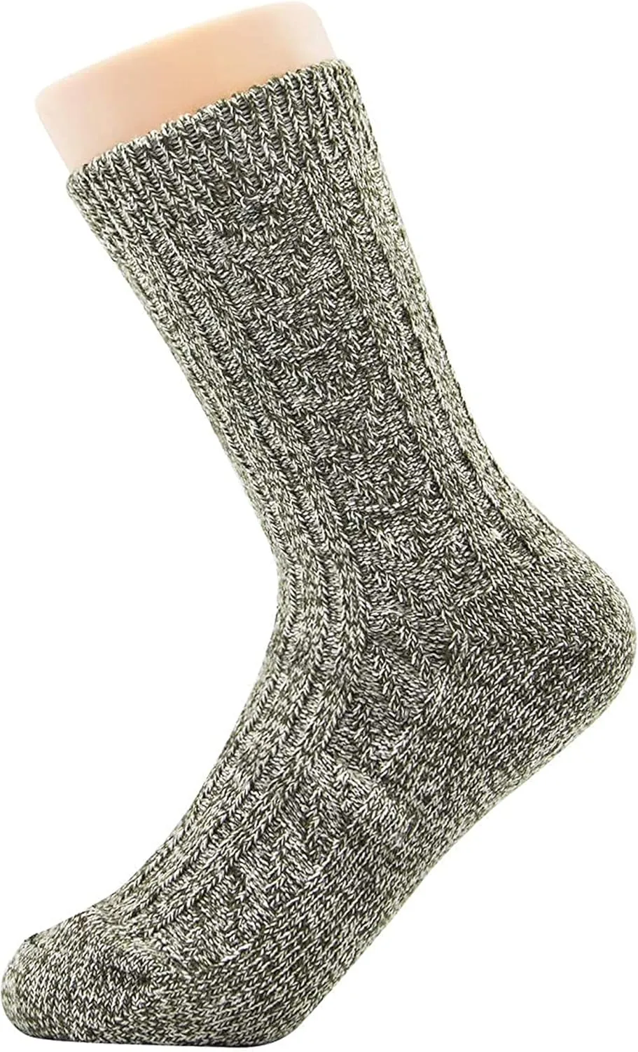 Century Star Women's Knit Pattern Sports Socks - Crew Cut, Warm & Soft Cashmere Blend for Winter