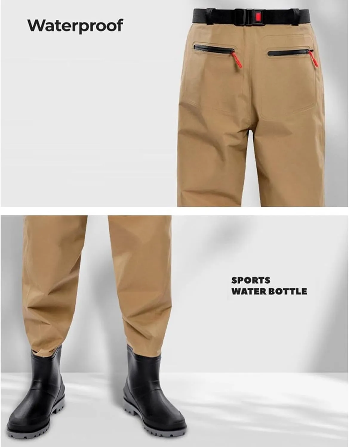 Chest Waders for Men Plus Size One Piece Jumpsuits Lightweight Pants Durable Bootfoot Wader for Duck Hunting Fishing