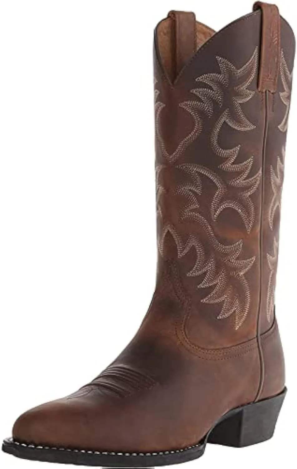 CHUUMEE Men's Fashion Round Toe Embroidered Western Cowboy Boots