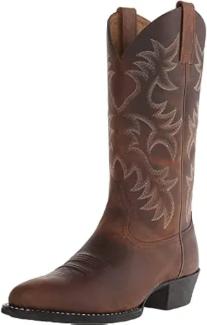CHUUMEE Men's Fashion Round Toe Embroidered Western Cowboy Boots