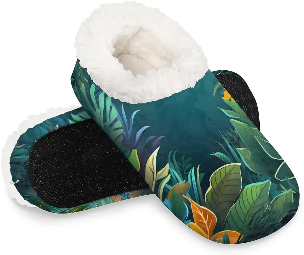 Closed Back Slippers for Women Men Cozy Warm House Slippers Indoor Outdoor House Shoes