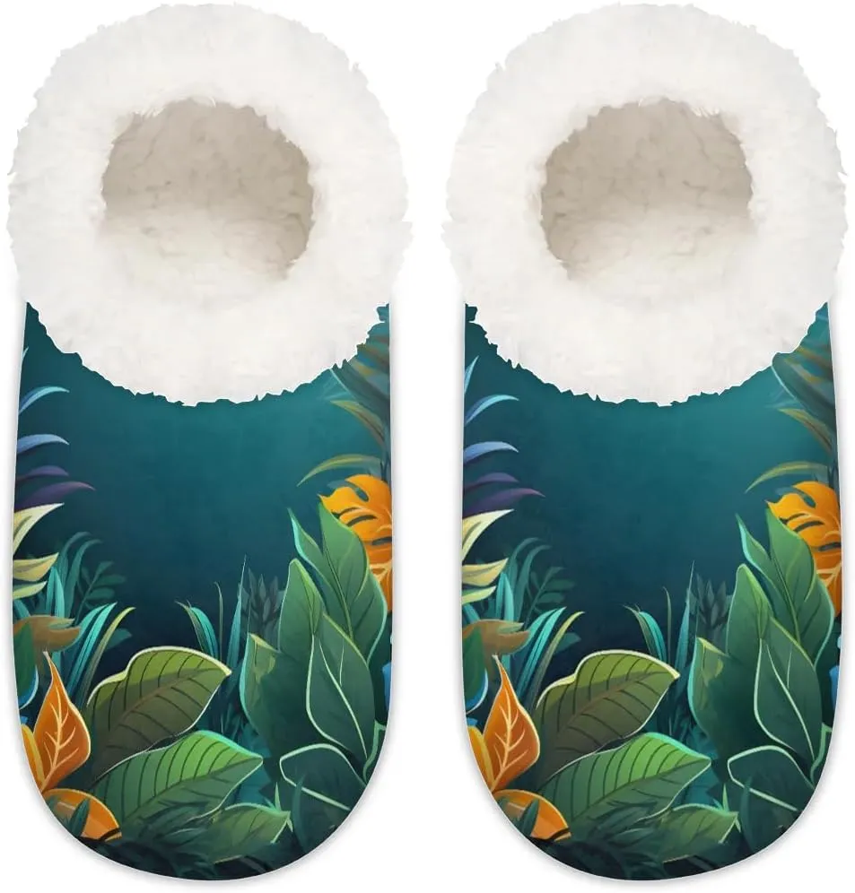 Closed Back Slippers for Women Men Cozy Warm House Slippers Indoor Outdoor House Shoes