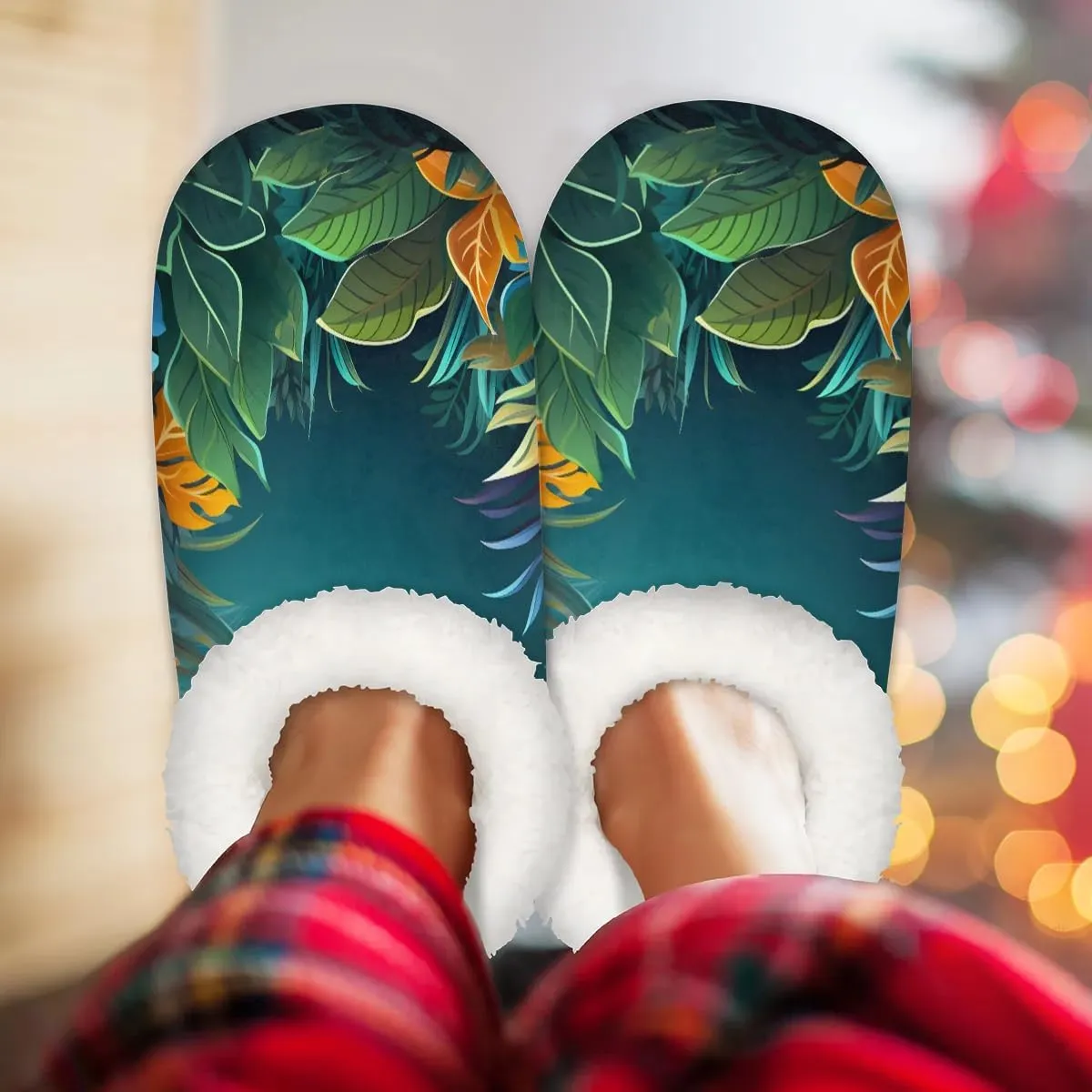 Closed Back Slippers for Women Men Cozy Warm House Slippers Indoor Outdoor House Shoes