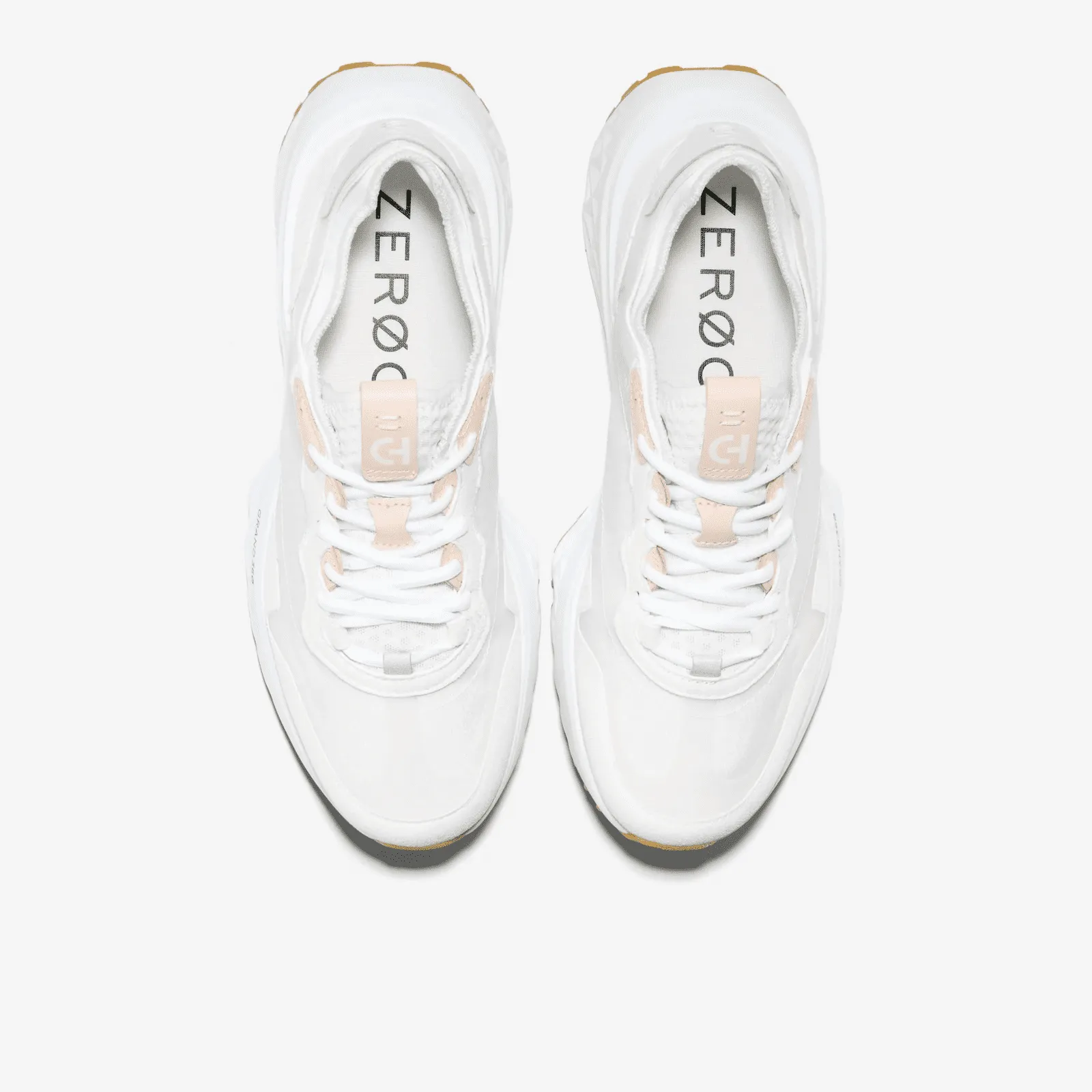 Cole Haan Mens 5.ZERØGRAND Running Shoe White-Bleached Tan-Optic White C36566