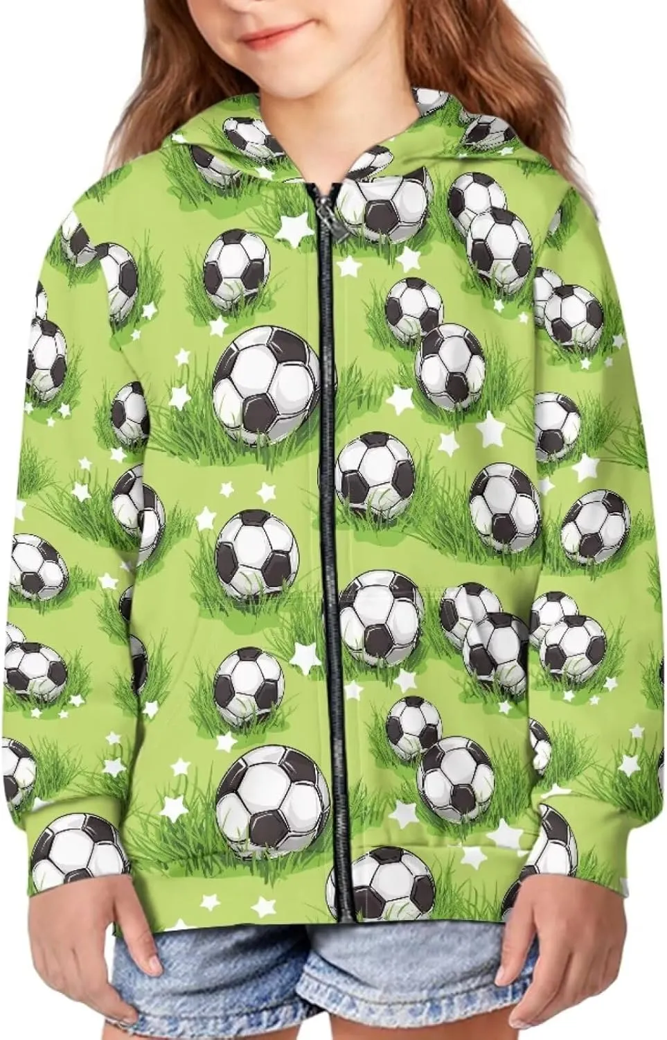 Coloranimal Unisex Girls Boys Long Sleeve Casual Hoodies & Sweatshirts Tops Kids Zip Up Jacket Coat Age 6-16 Year