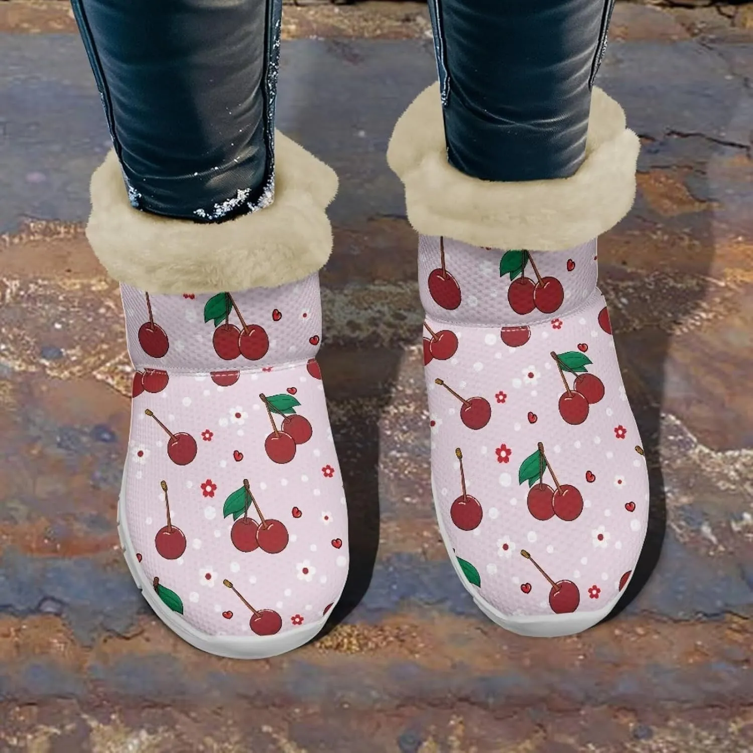 Coloranimal Winter Boots for Women Snow Boots Womens Ankle Boots Warm Fur Lined Winter Shoes Warm Booties Fashion Snow Shoes