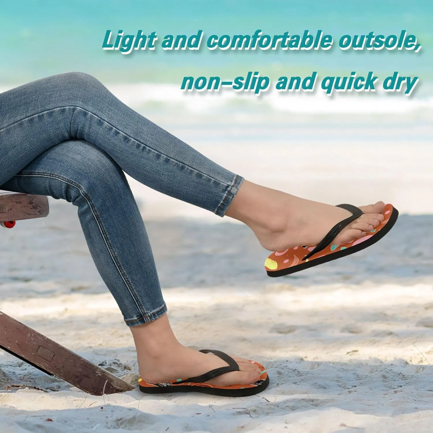 Colorful Bananas Fruit Flip Flops Beach Shower Thong Sandals Rubber Non Slip Summer Slippers Shoes for Men Walking Women