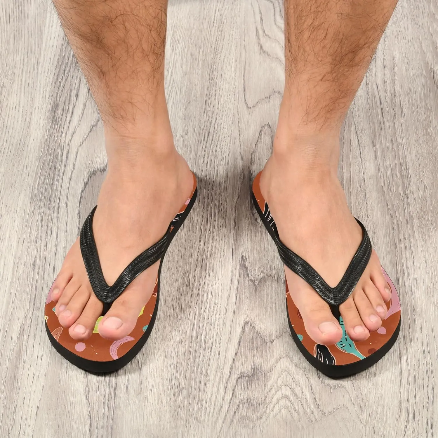 Colorful Bananas Fruit Flip Flops Beach Shower Thong Sandals Rubber Non Slip Summer Slippers Shoes for Men Walking Women
